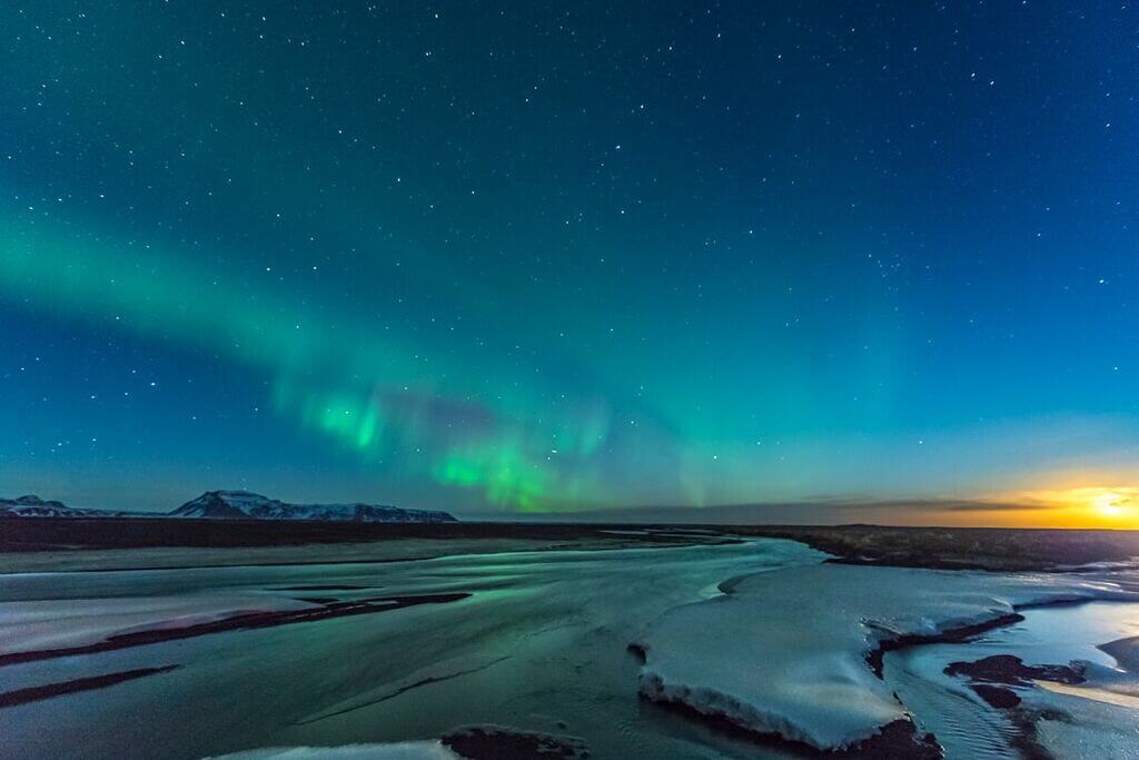 Photo aurora borealis