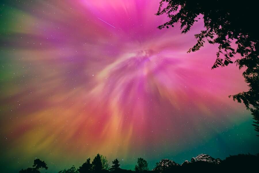 Photo aurora borealis